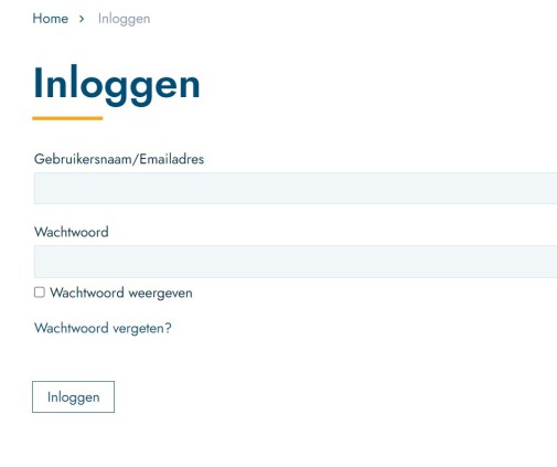 Paswoord vergeten